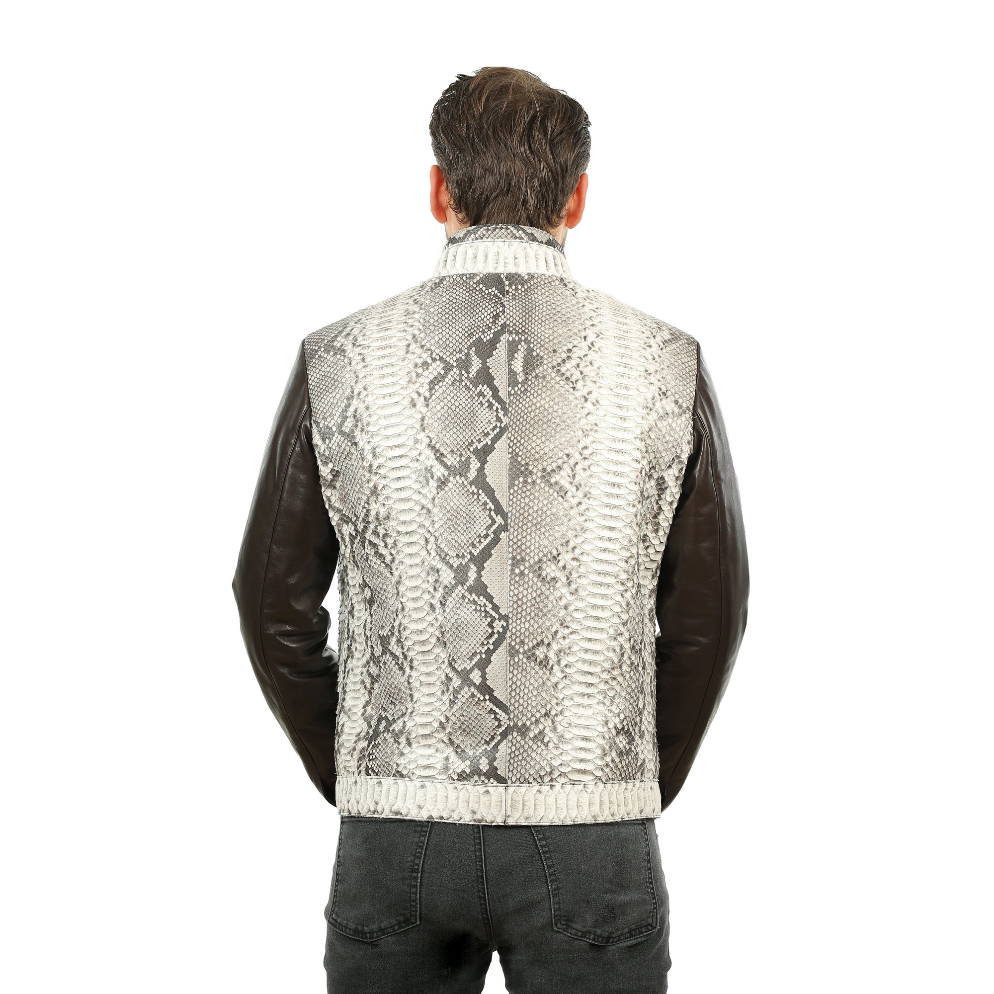 The Masten Snake Natural Leather Men Jacket