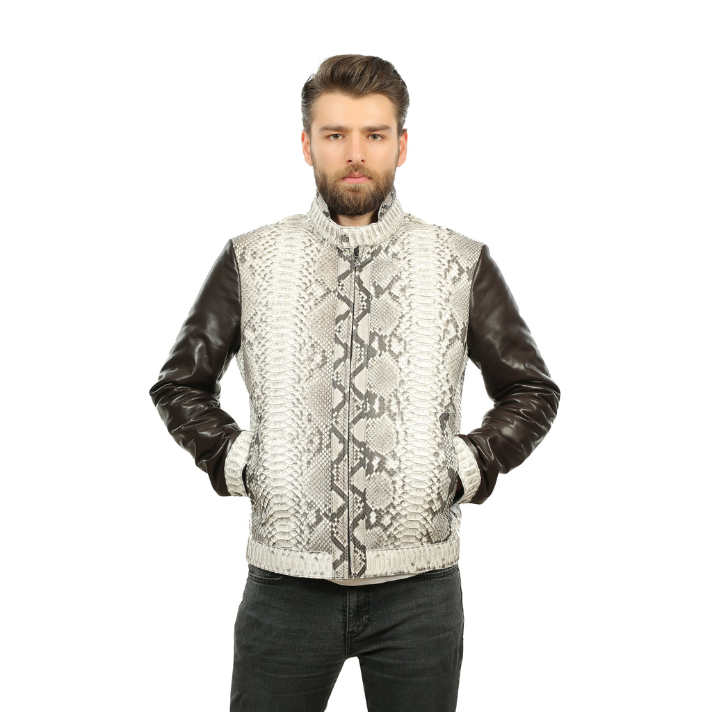The Masten Snake Natural Leather Men Jacket