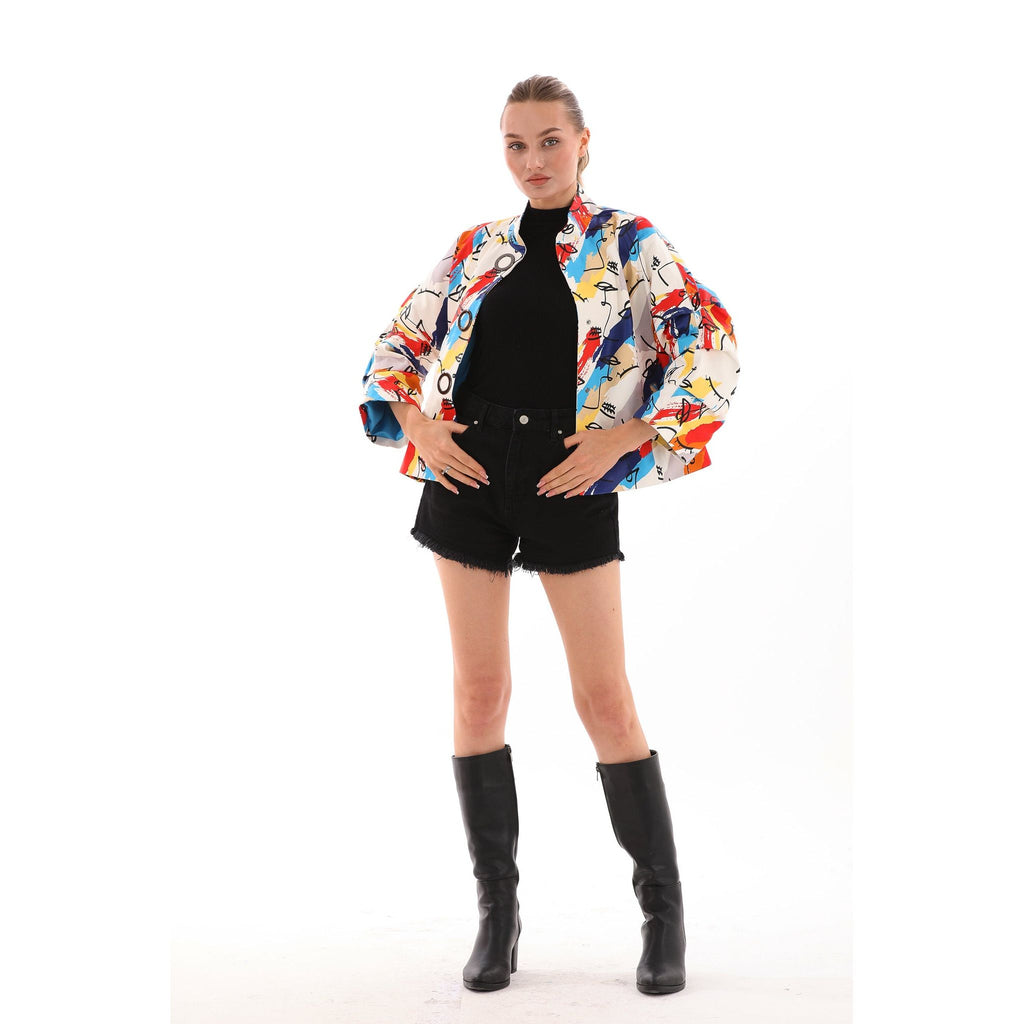 The Odessa Multicolor Leather Women Jacket