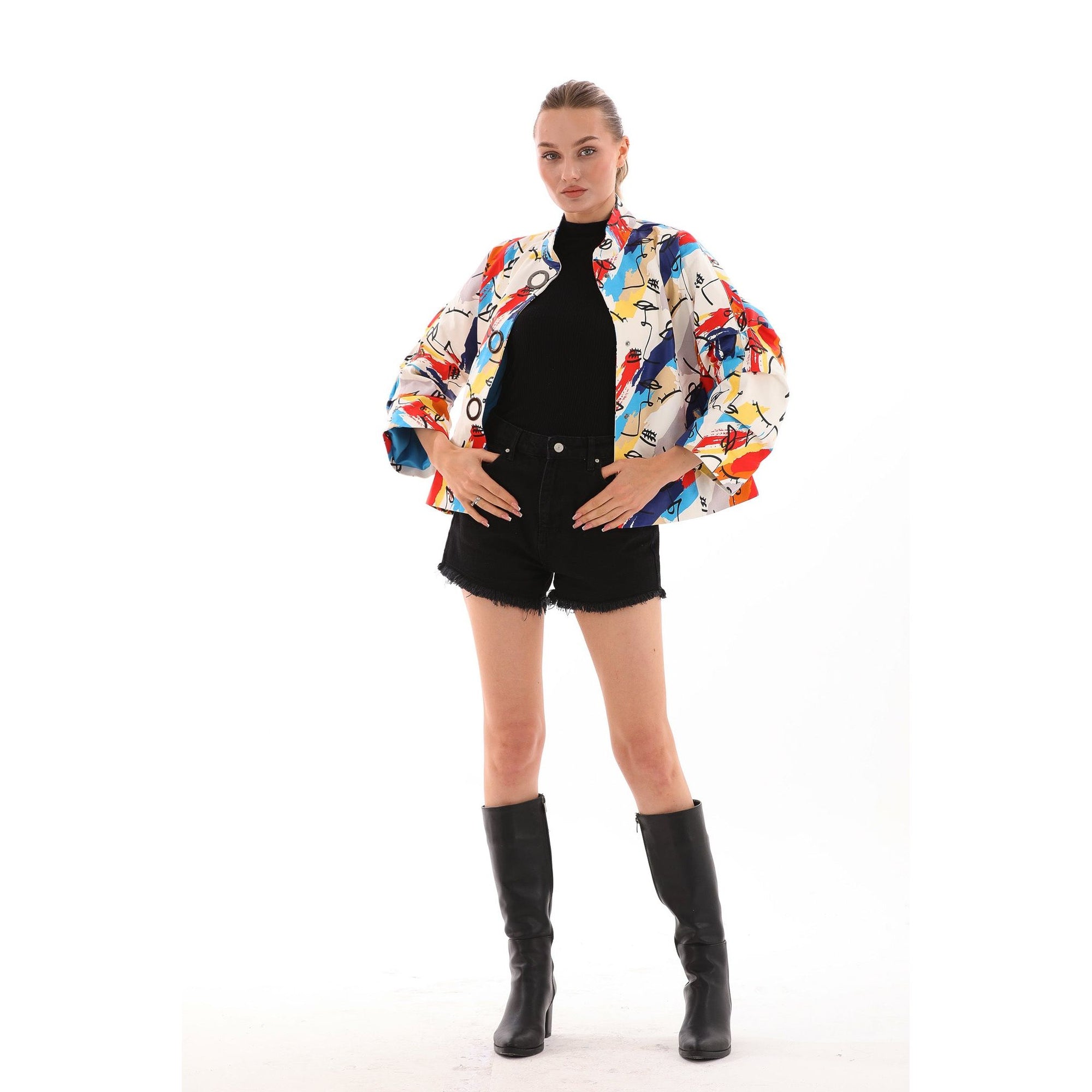 The Odessa Multicolor Leather Women Jacket
