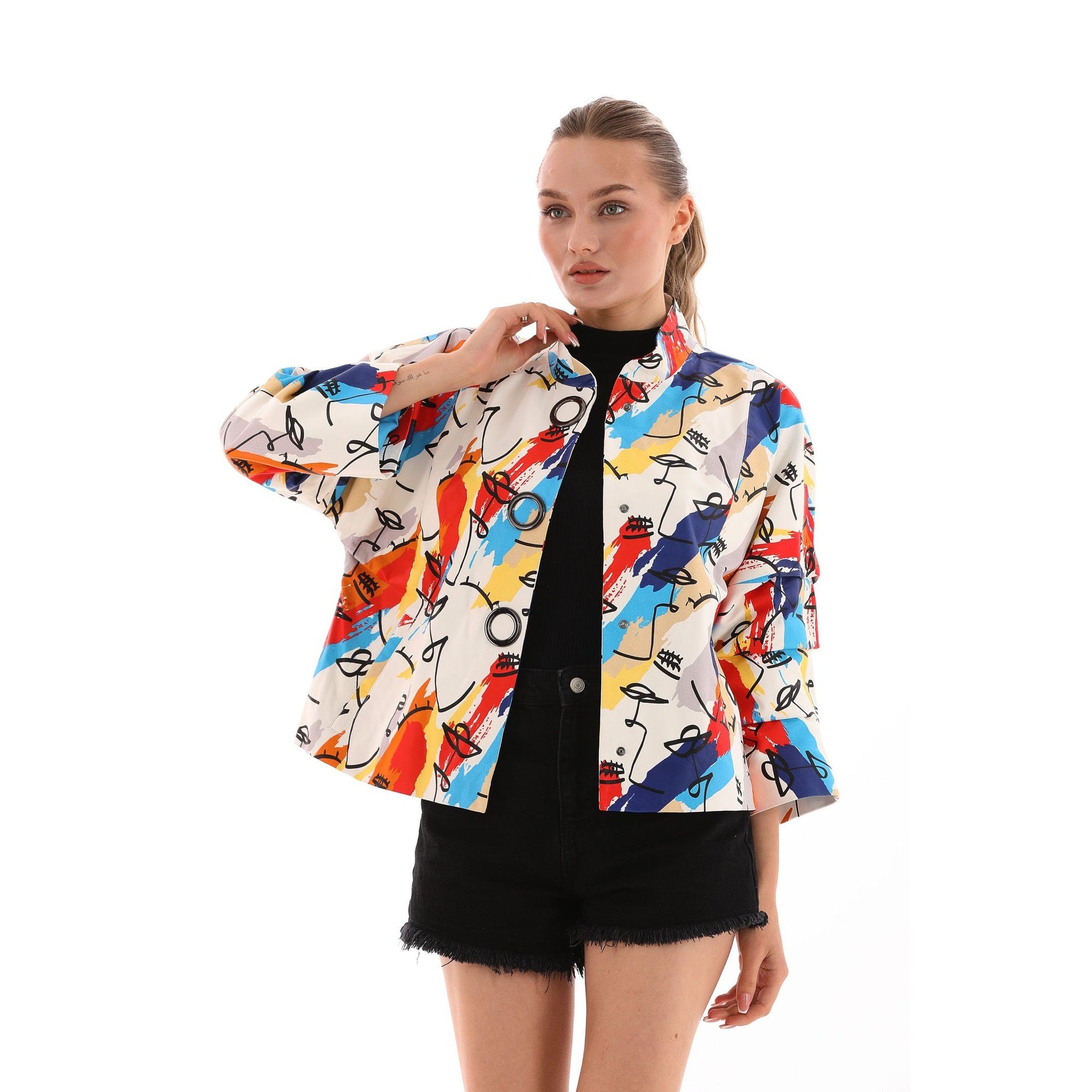 The Odessa Multicolor Leather Women Jacket