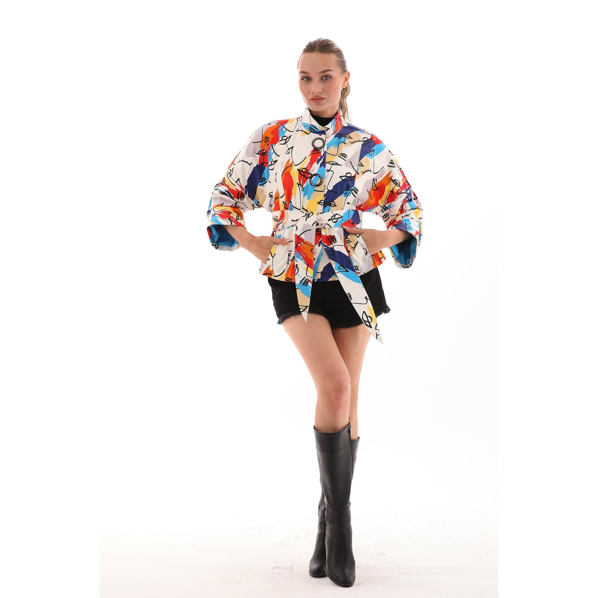 The Odessa Multicolor Leather Women Jacket