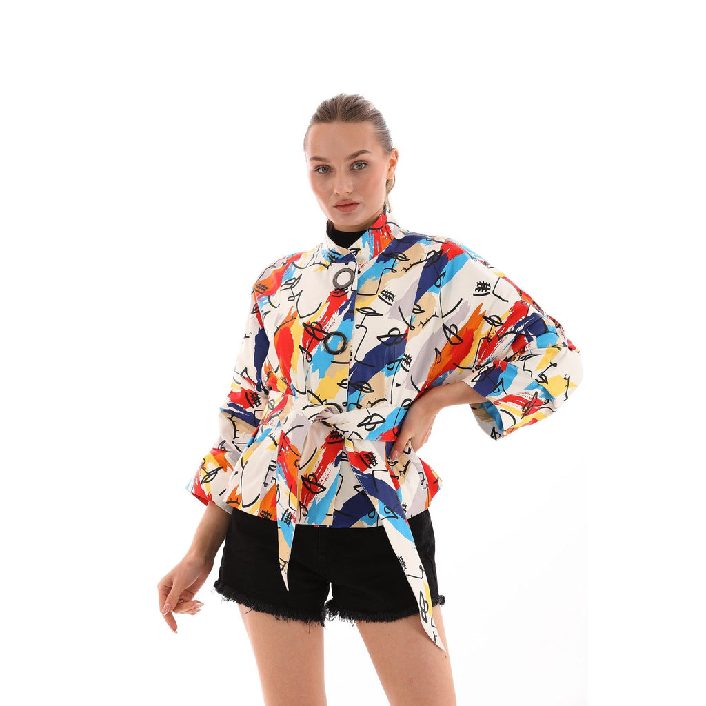The Odessa Multicolor Leather Women Jacket