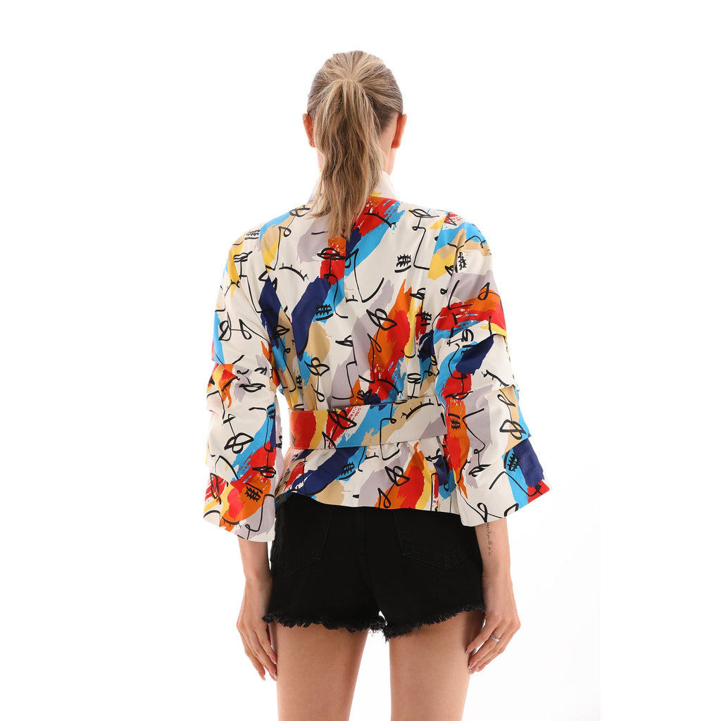The Odessa Multicolor Leather Women Jacket