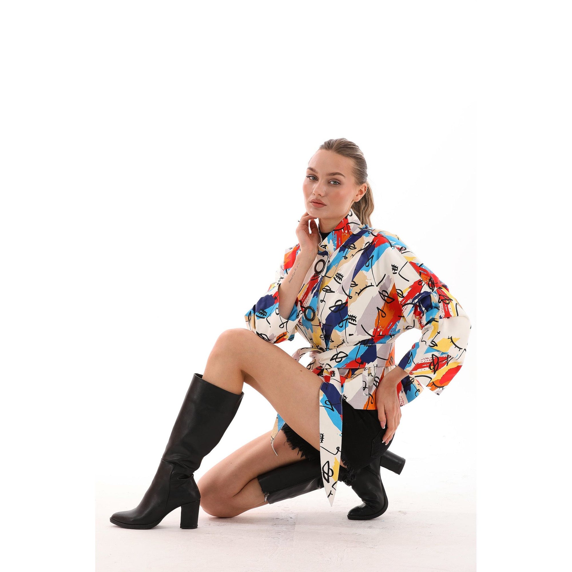 The Odessa Multicolor Leather Women Jacket