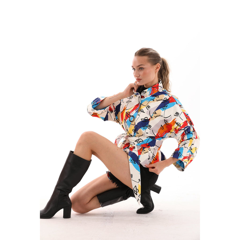 The Odessa Multicolor Leather Women Jacket