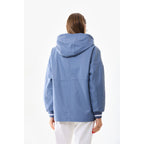 The Polar Blue Leather Women Jacket