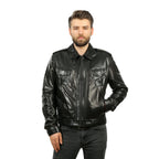 The Laquin Pythn Black Leather Men Jacket