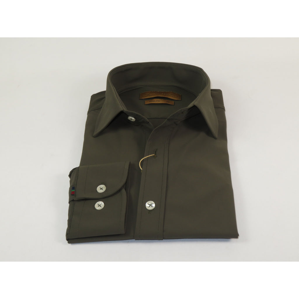Giorgio Belman Shirts Stretchable Fabric Soft and Comfortable GB-MAGGI 23 Olive