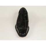 Mens Stacy Adams Leather Shoes Crocodile/Lizard embossed 25321 Black