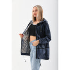 Vinci The Vega Navy Reversible Leather Women Jacket