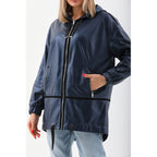 Vinci The Vega Navy Reversible Leather Women Jacket