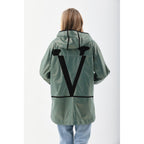 The Sage Olive Green Leather Women Jacket