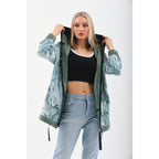The Sage Olive Green Leather Women Jacket