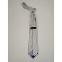 Men's 100% Silk Woven Tie J.Valintin Private Collection J27 Silver Gray