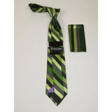 Men's Stacy Adams Tie and Hankie Set Woven Silky Fabric #Stacy45 Green