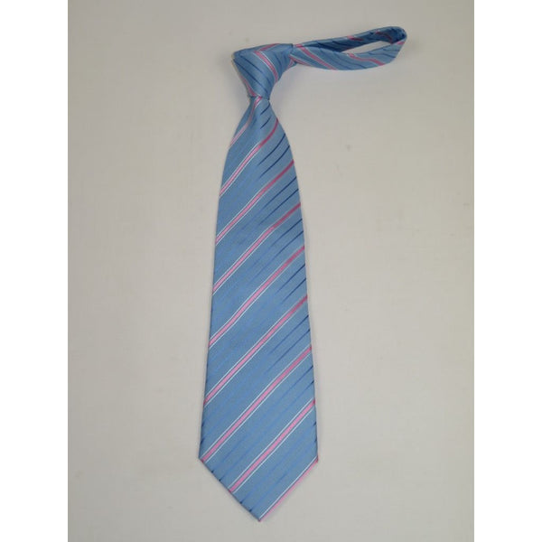 Men's Tie and Hankie Set by J.Valintin Collection #Pro1 Blue Stripe