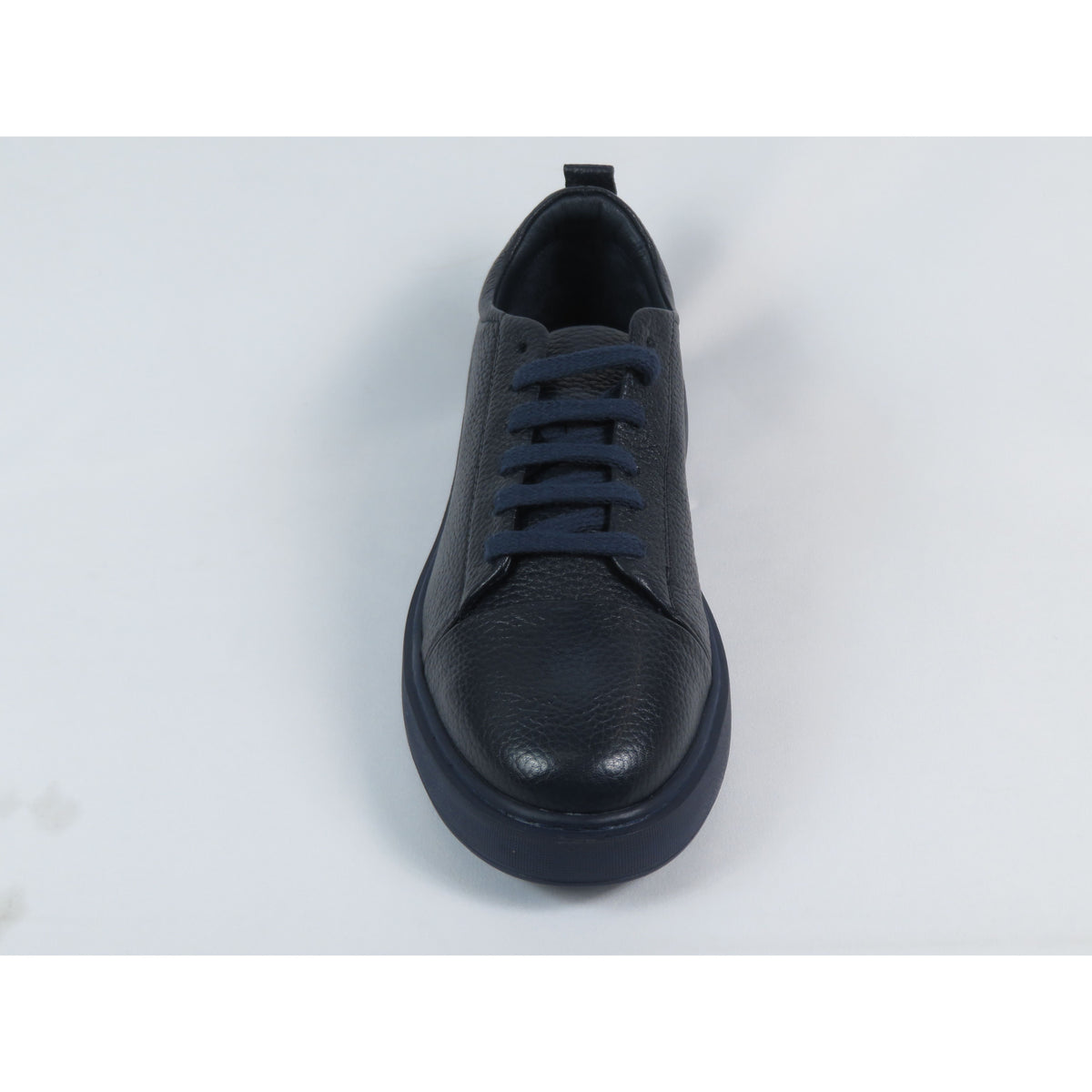 Men's Fashion Sneaker Shoes By SHENBINS Soft Deer Leather Hand Made in Turkey 0168 Navy Blue