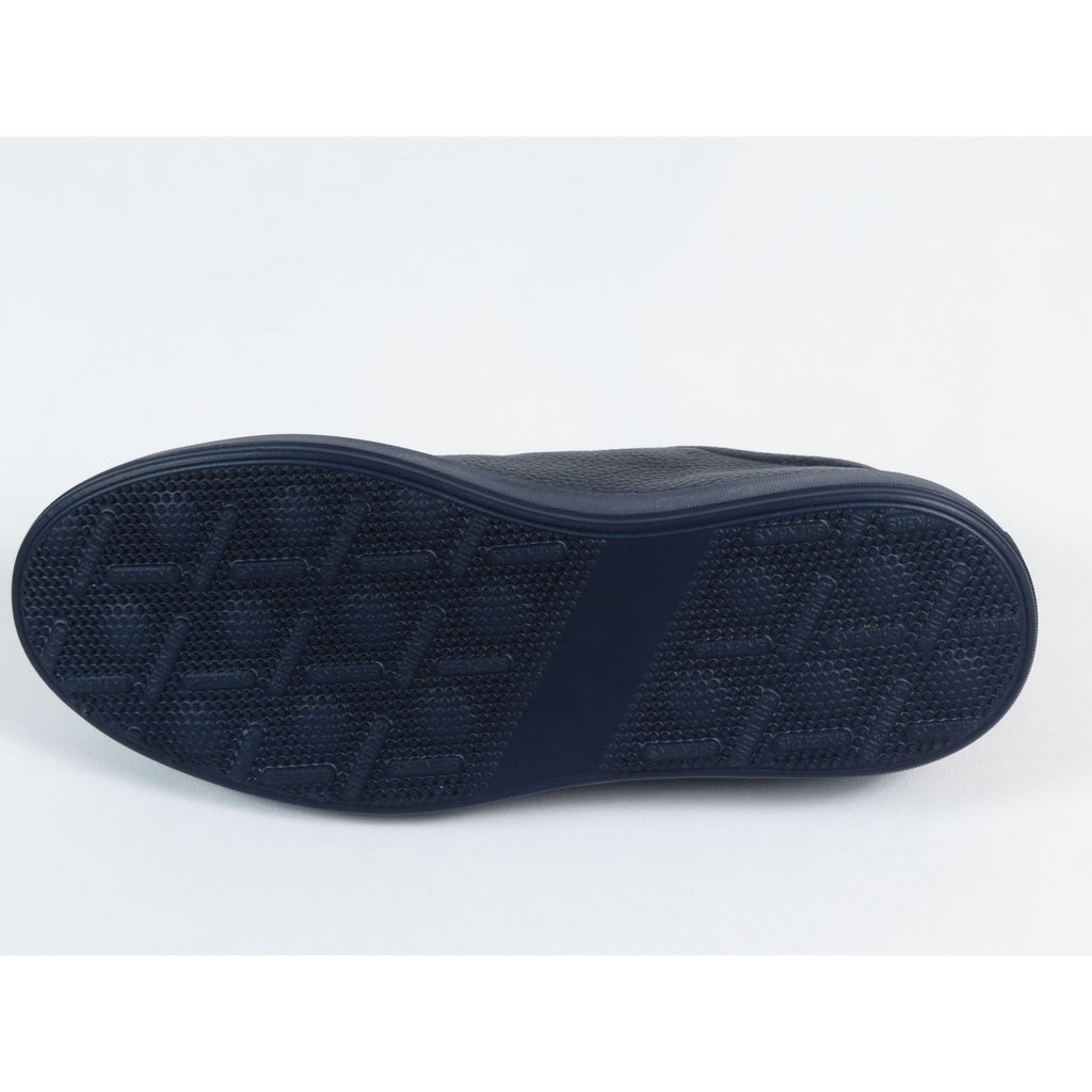 Men's Fashion Sneaker Shoes By SHENBINS Soft Deer Leather Hand Made in Turkey 0168 Navy Blue