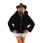 The Noxara Reversible Black Women Leather Jacket