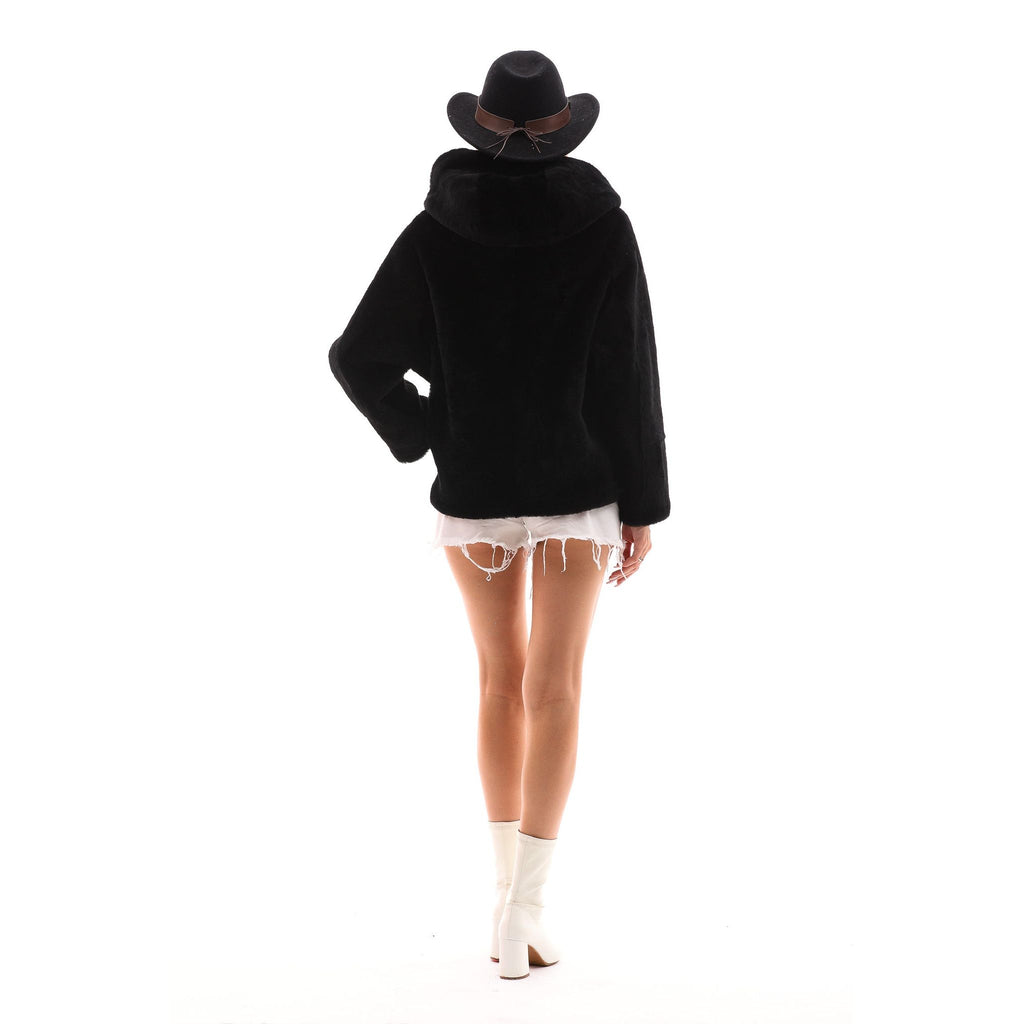 The Noxara Reversible Black Women Leather Jacket