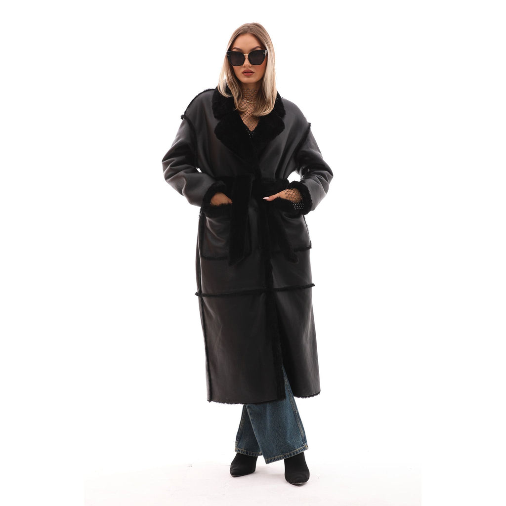 The Virelli Reversible Leather Women Jacket Black