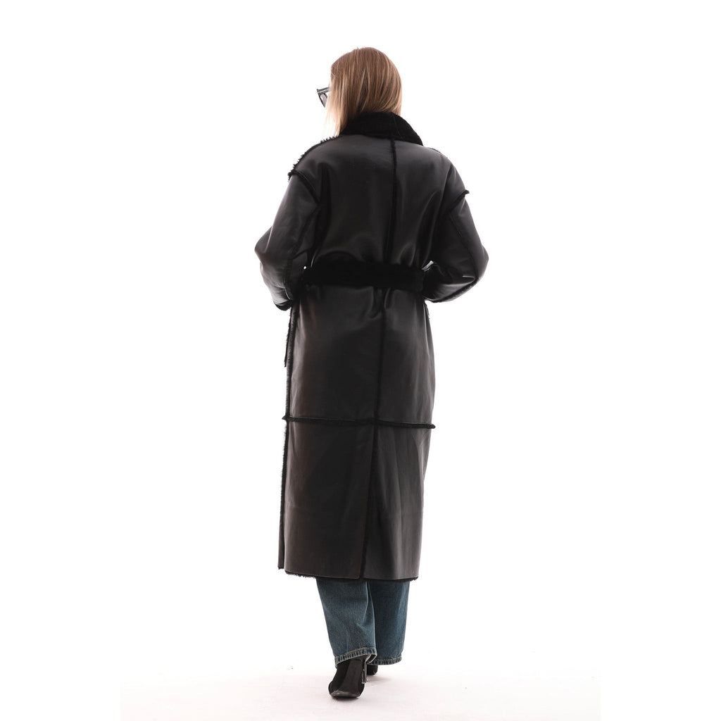 The Virelli Reversible Leather Women Jacket Black