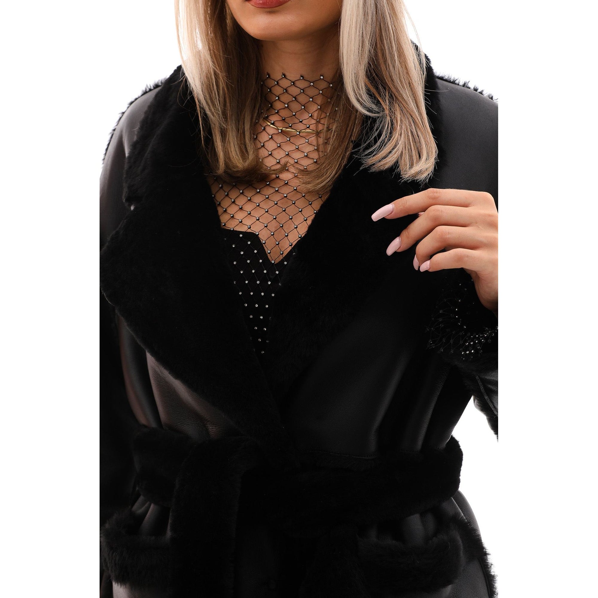 The Virelli Reversible Leather Women Jacket Black