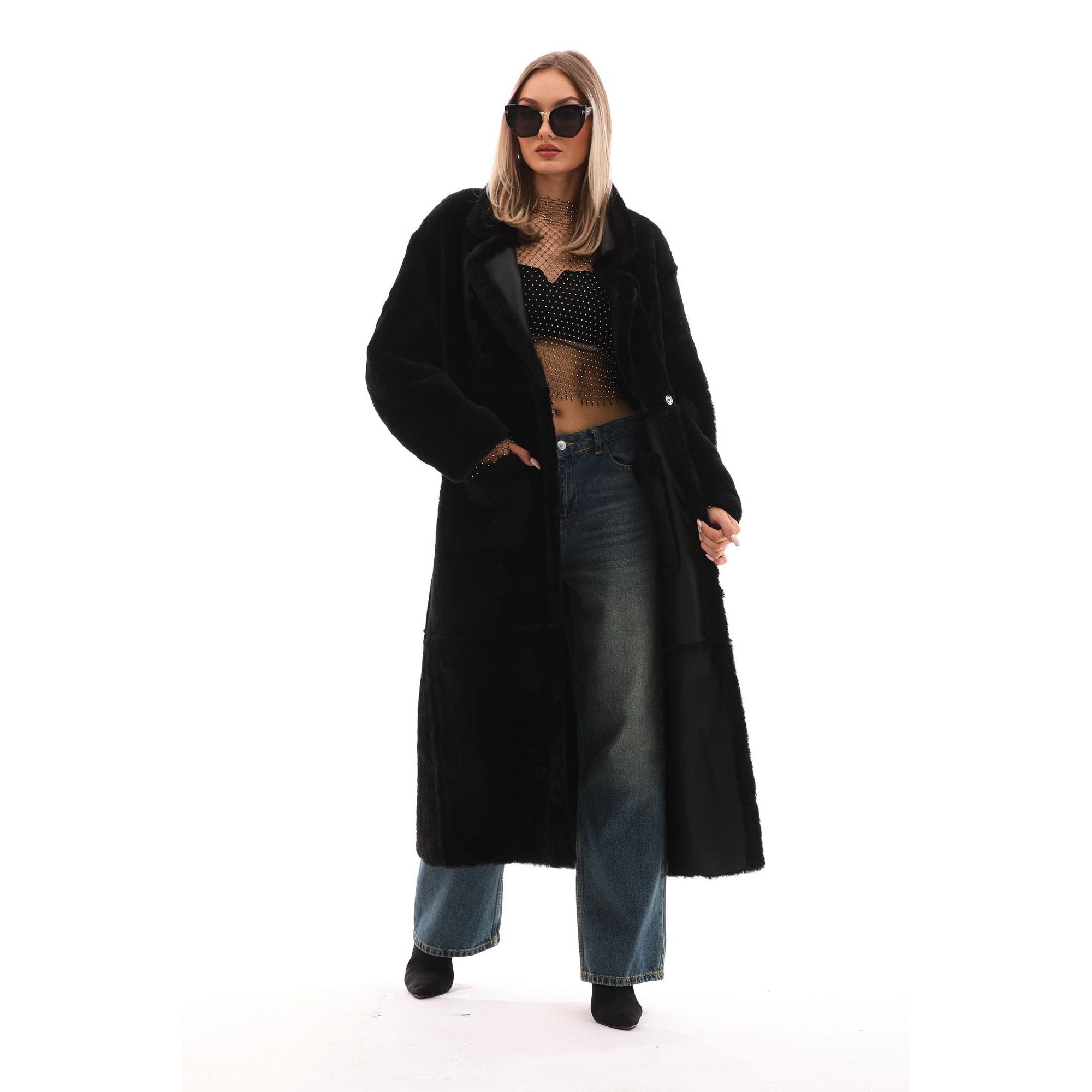 The Virelli Reversible Leather Women Jacket Black