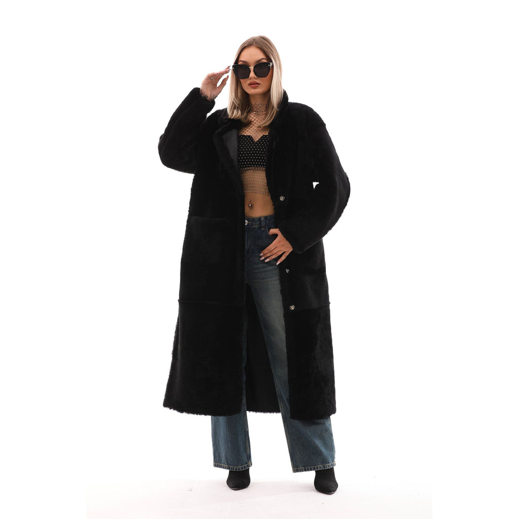The Virelli Reversible Leather Women Jacket Black