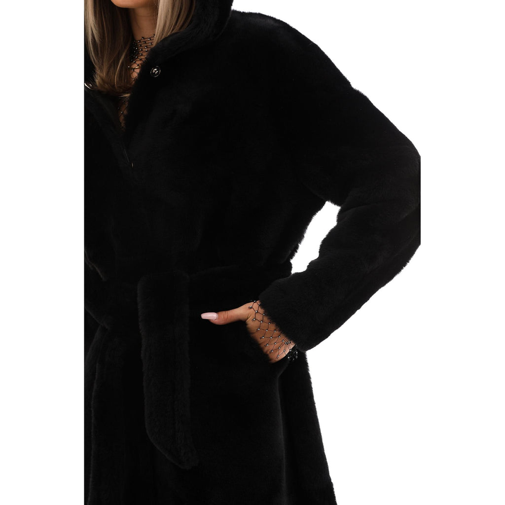 The Virella Reversible Hooded Shearling Leather Jacket