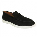 Men's Slip On Shoes By SHENBINS Soft Suede Leather Hand Made in Turkey 0870 Black