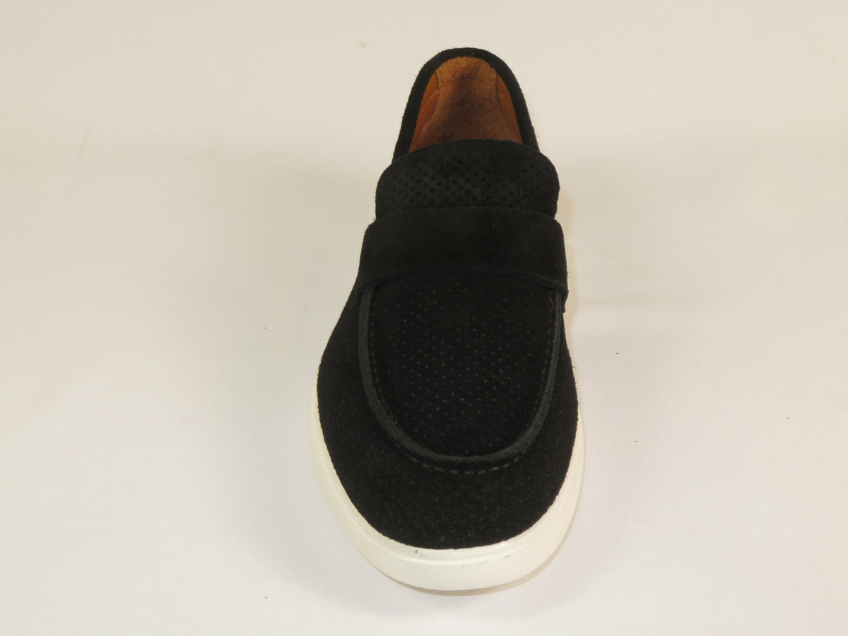 Men's Slip On Shoes By SHENBINS Soft Suede Leather Hand Made in Turkey 0870 Black