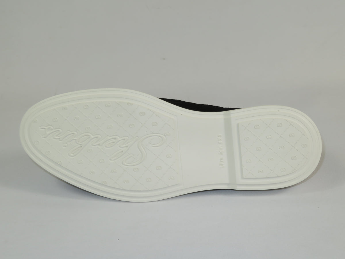 Men's Slip On Shoes By SHENBINS Soft Suede Leather Hand Made in Turkey 0870 Black
