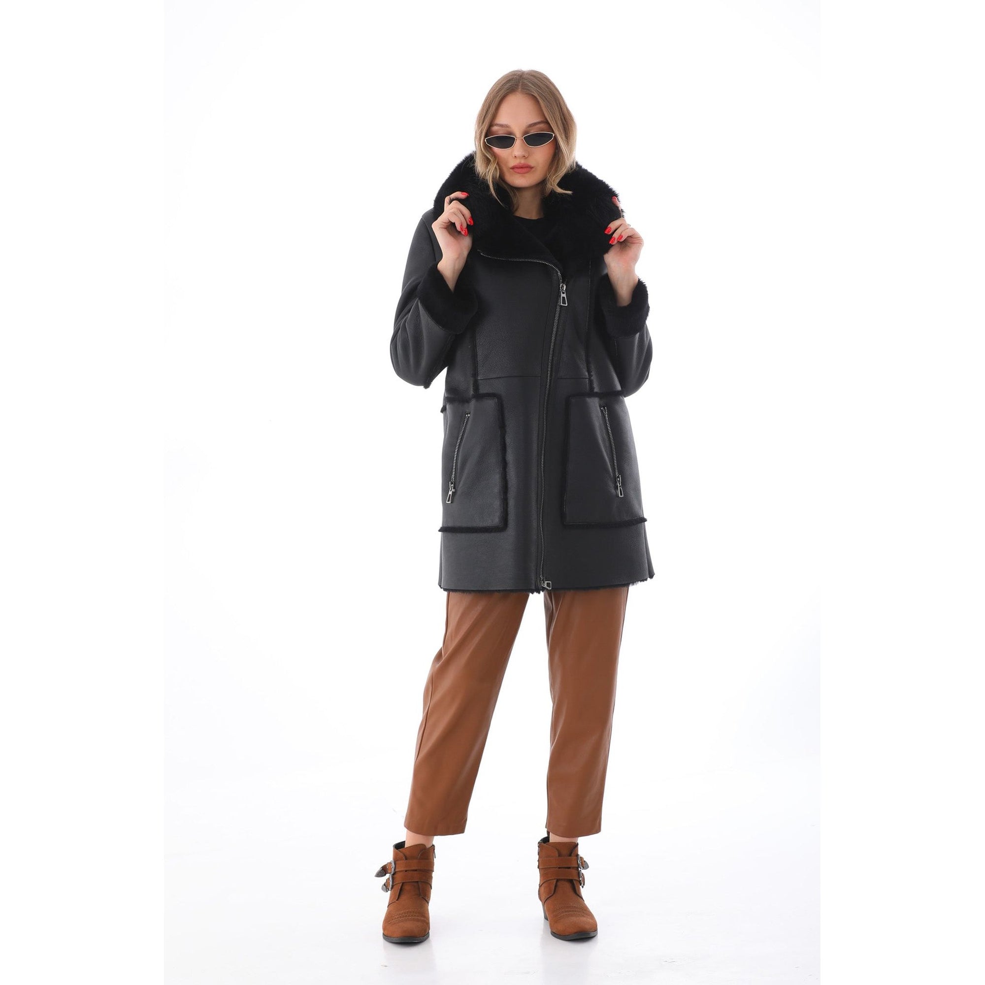 The Boreal Black Leather Women Jacket