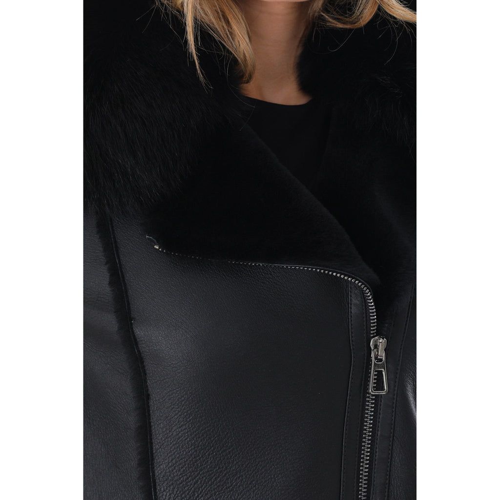 The Boreal Black Leather Women Jacket
