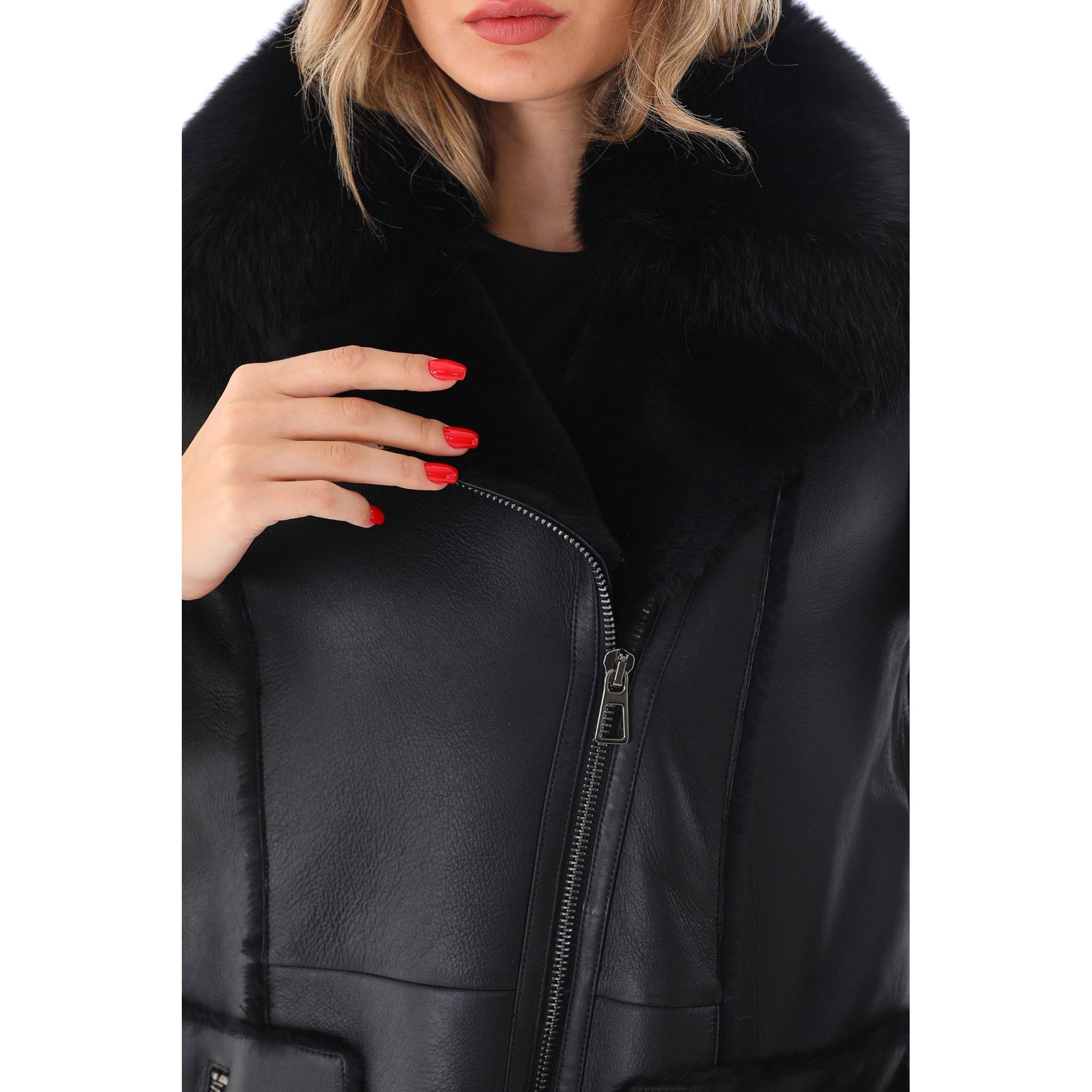 The Boreal Black Leather Women Jacket