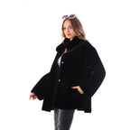 The Luxera Reversible Black Shearling Women Leather Jacket