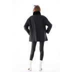 The Luxera Reversible Black Shearling Women Leather Jacket