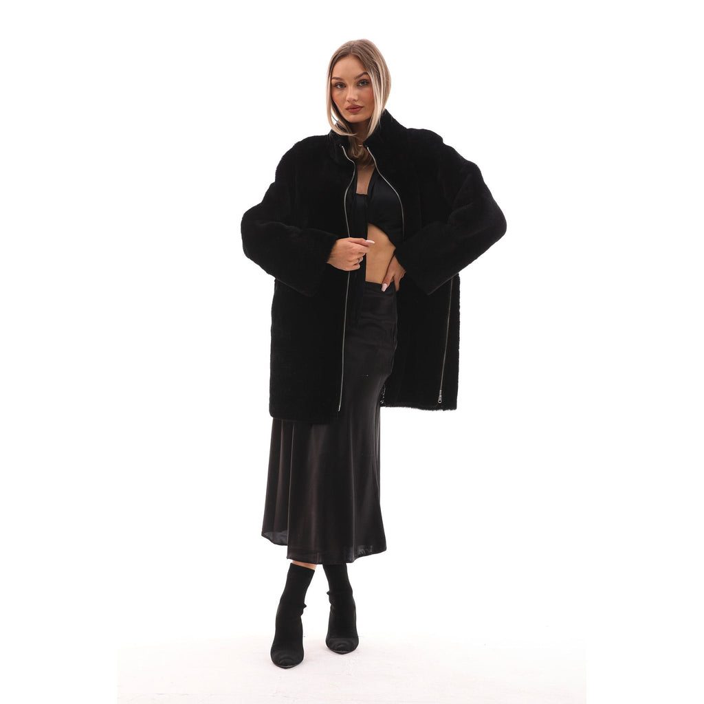 The Nyra Reversible Shearling Women Leather Jacket