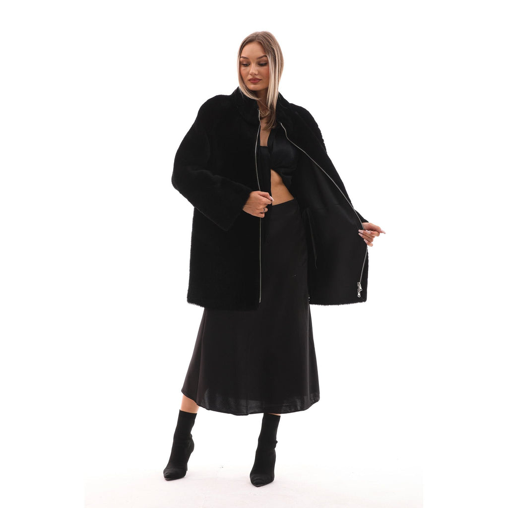The Nyra Reversible Shearling Women Leather Jacket