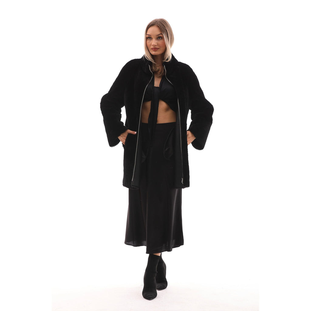 The Nyra Reversible Shearling Women Leather Jacket