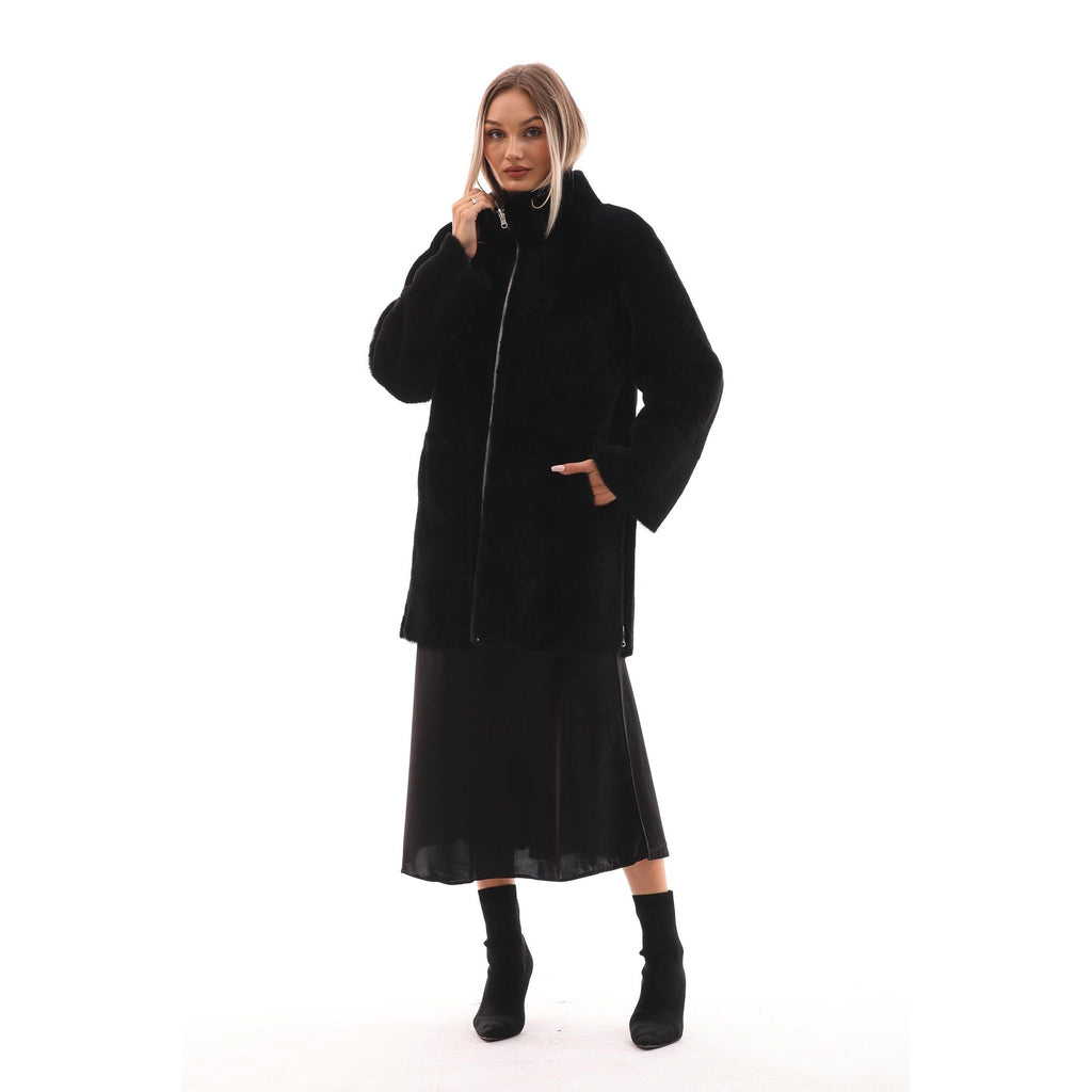 The Nyra Reversible Shearling Women Leather Jacket