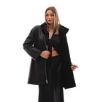 The Nyra Reversible Shearling Women Leather Jacket