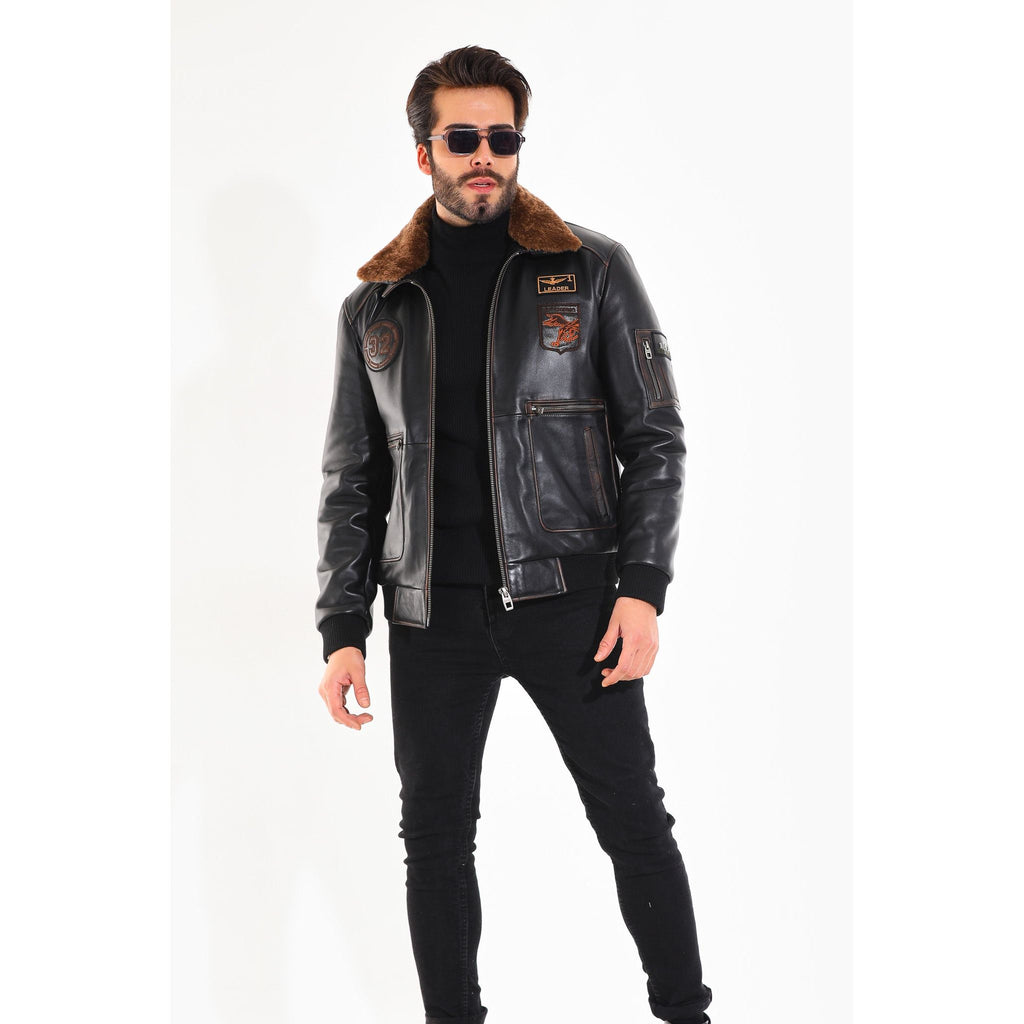 The Northway Vintage Black Lambskin Men Leather Jacket