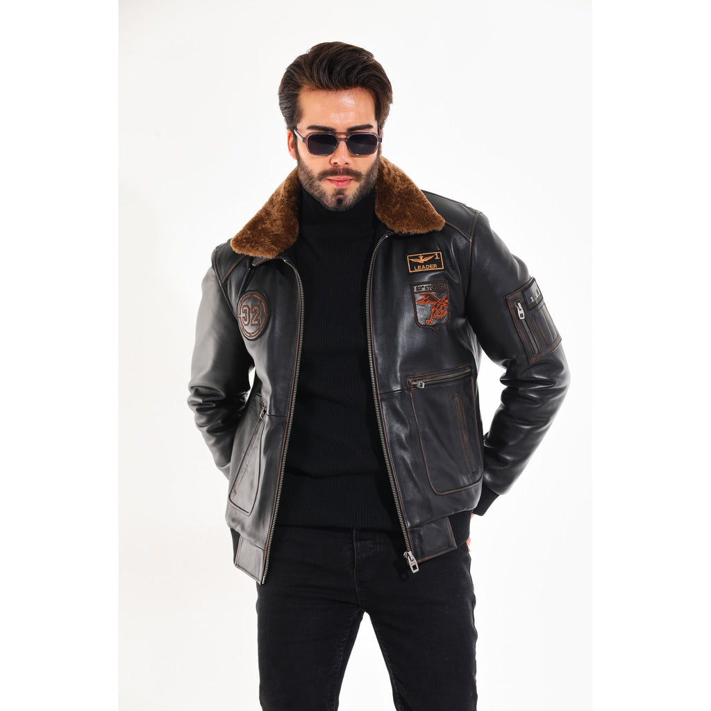 The Northway Vintage Black Lambskin Men Leather Jacket