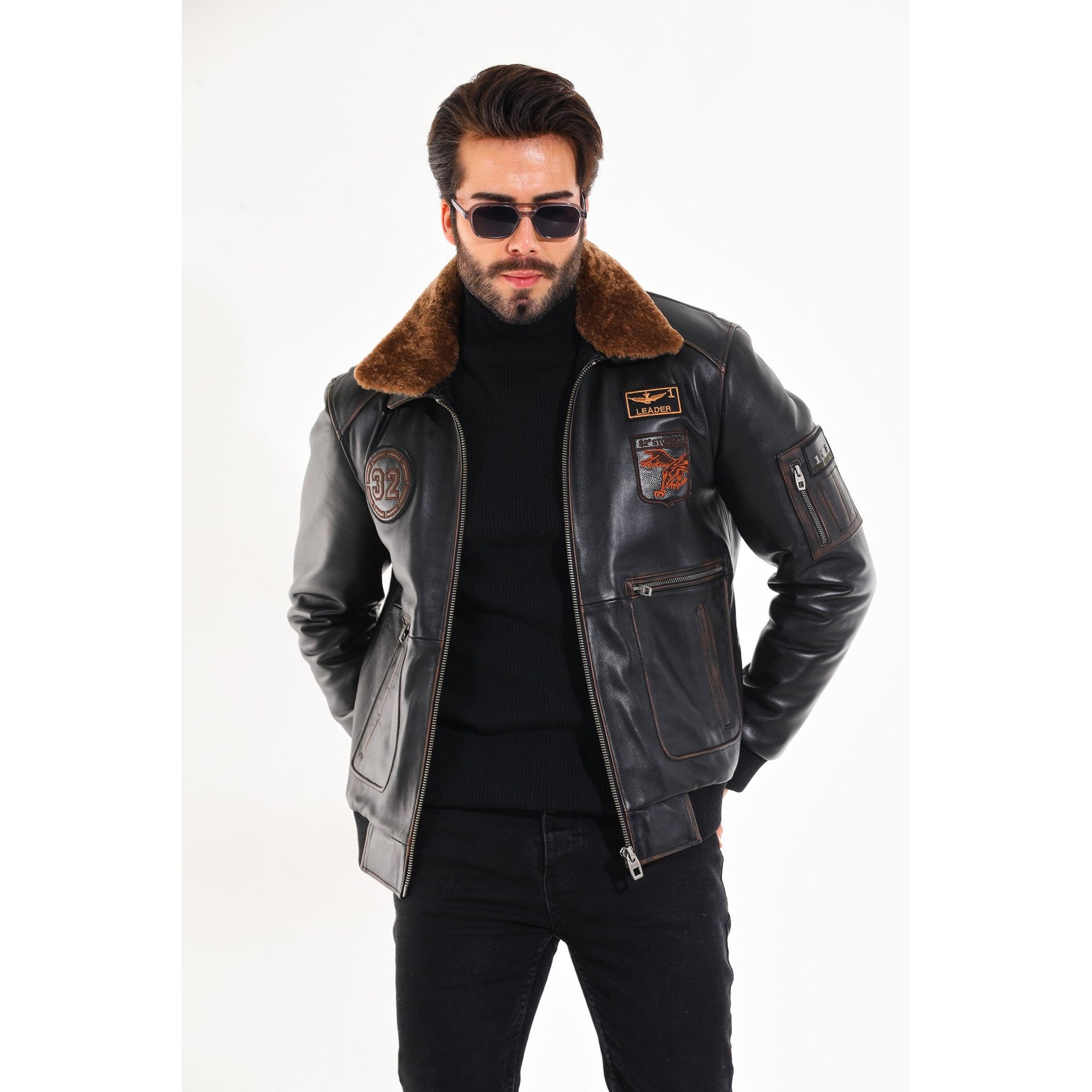 The Northway Vintage Black Lambskin Men Leather Jacket