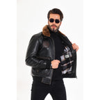 The Northway Vintage Black Lambskin Men Leather Jacket