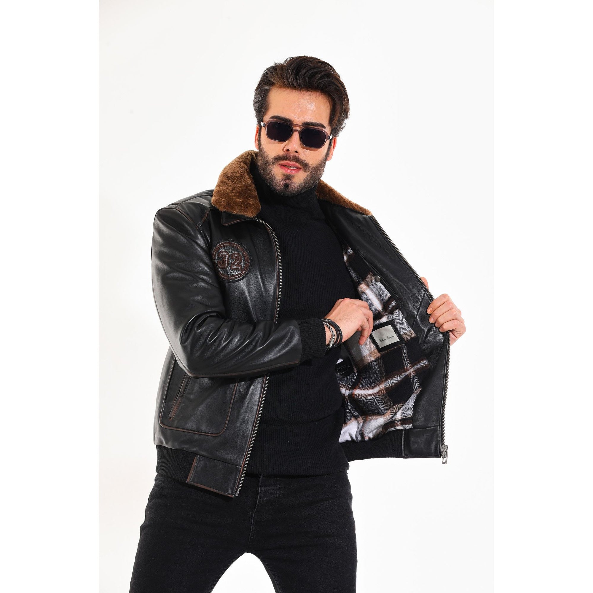 The Northway Vintage Black Lambskin Men Leather Jacket