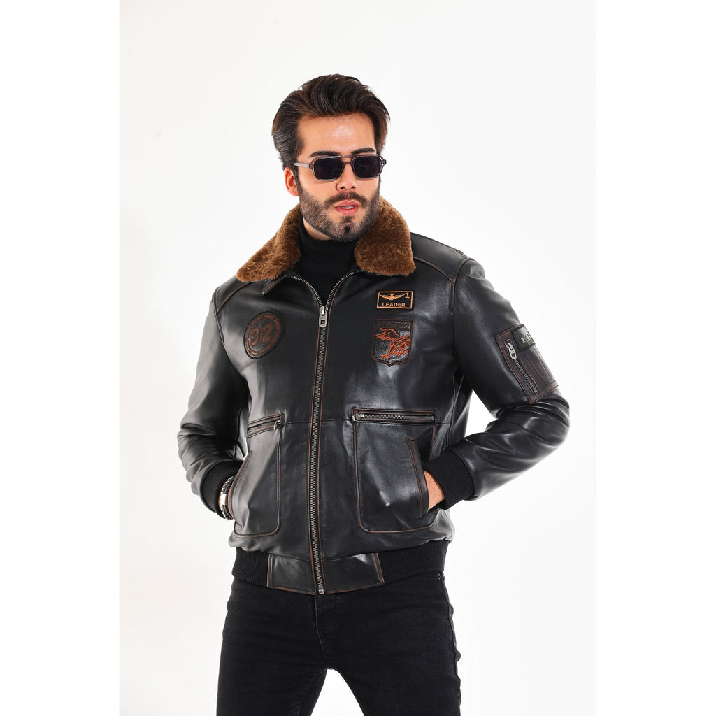 The Northway Vintage Black Lambskin Men Leather Jacket